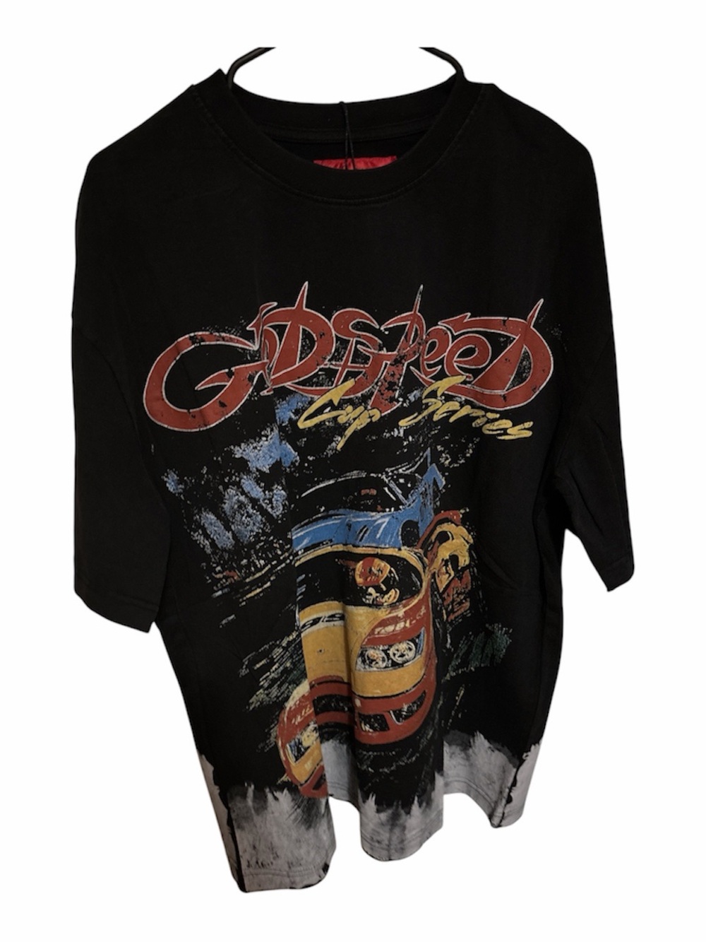 Godspeed Black Kids Short Sleeve Tee with Race Car Graphic